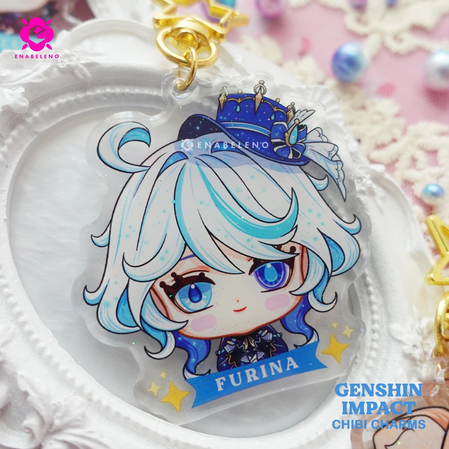 Fontaine Genshin Impact Chibi Acrylic Charms