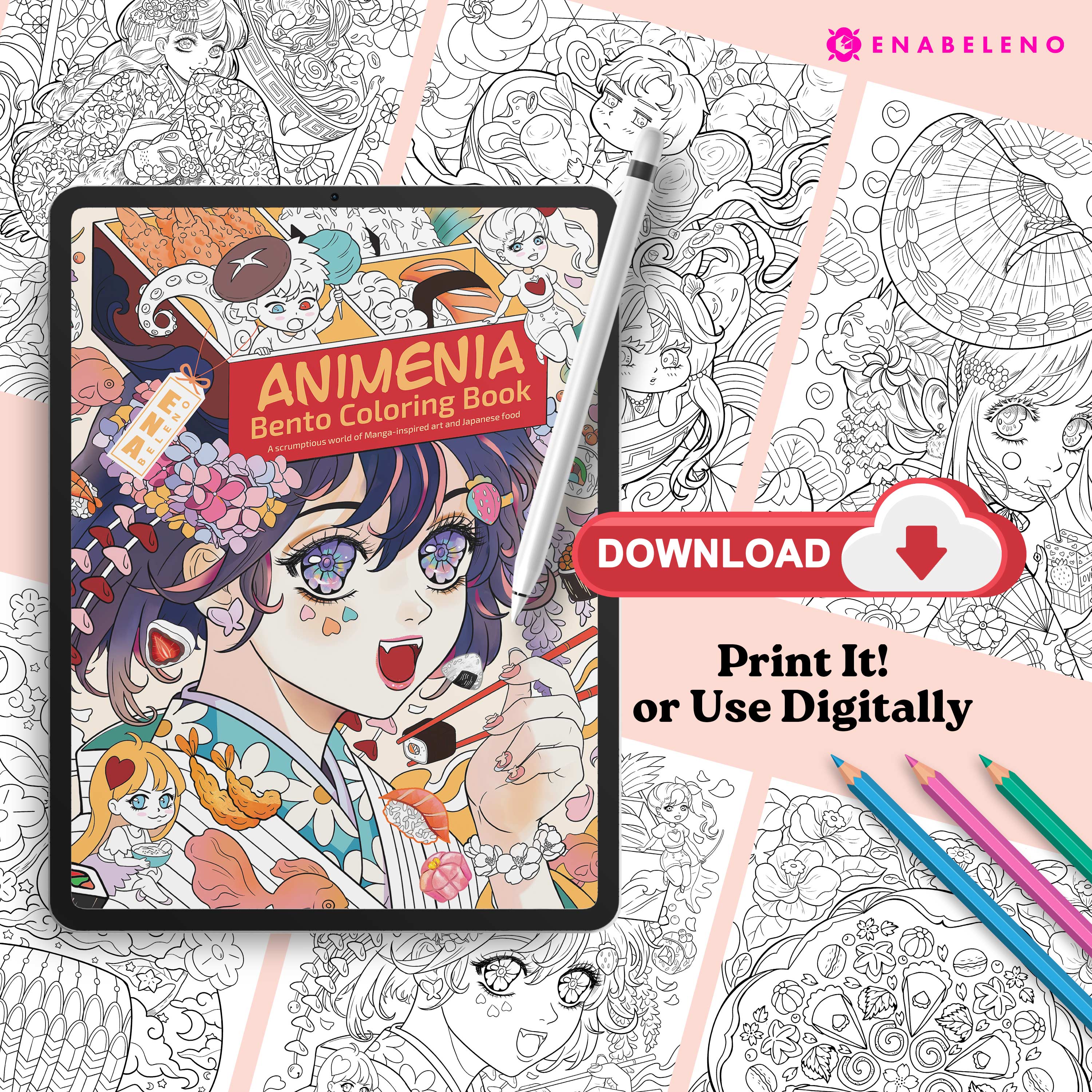 Animenia Bento | Digital Coloring Pages