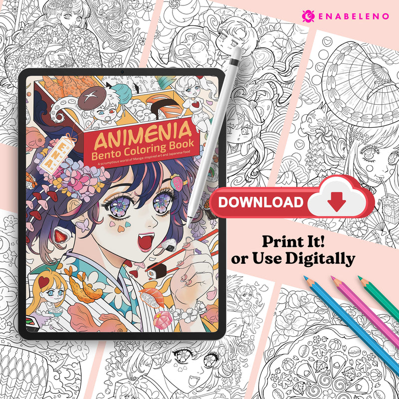 Animenia Bento | Digital Coloring Pages