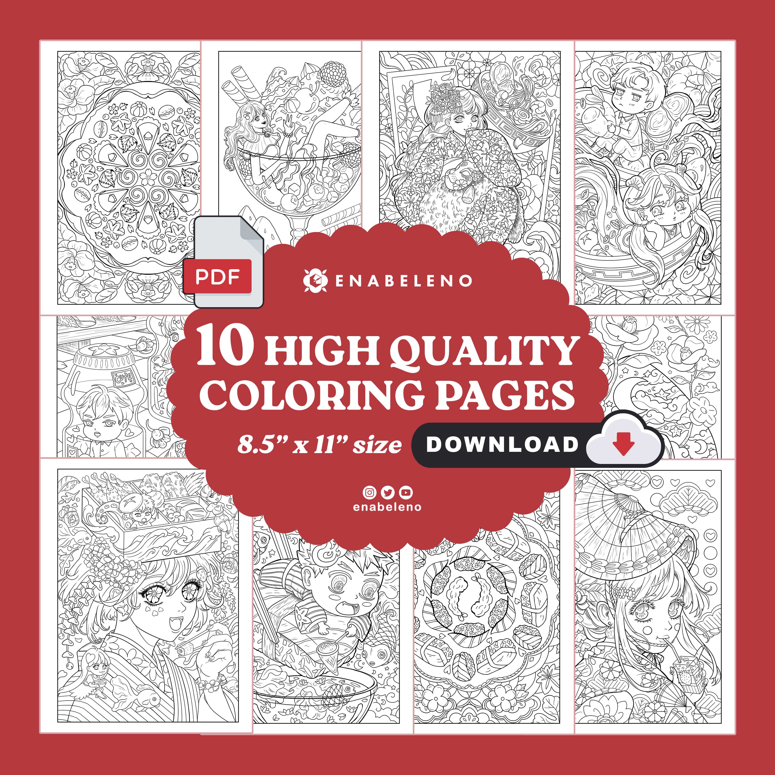 Animenia Bento | Digital Coloring Pages