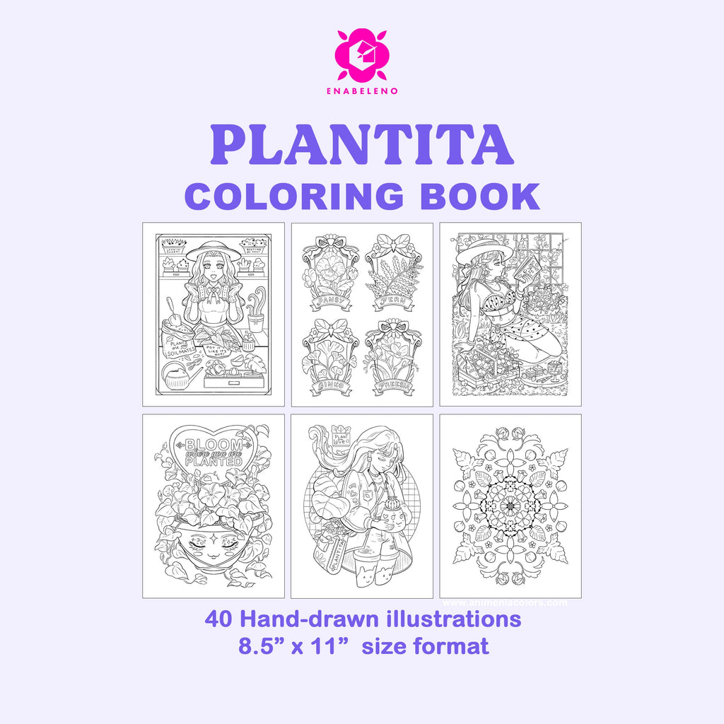 PLANTITA A Flowery and Punny Coloring Book for Adults and Plant Lovers