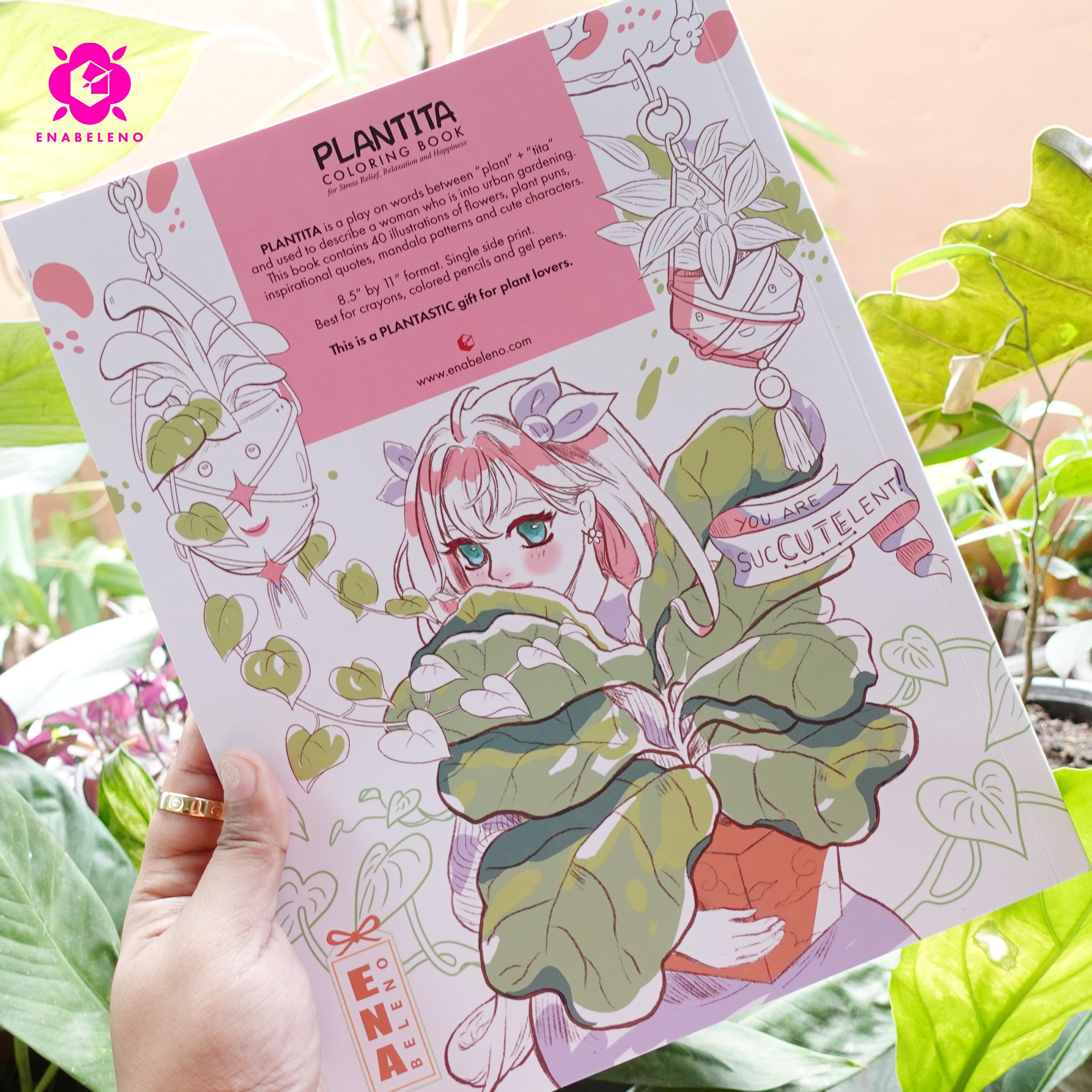 PLANTITA A Flowery and Punny Coloring Book for Adults and Plant Lovers