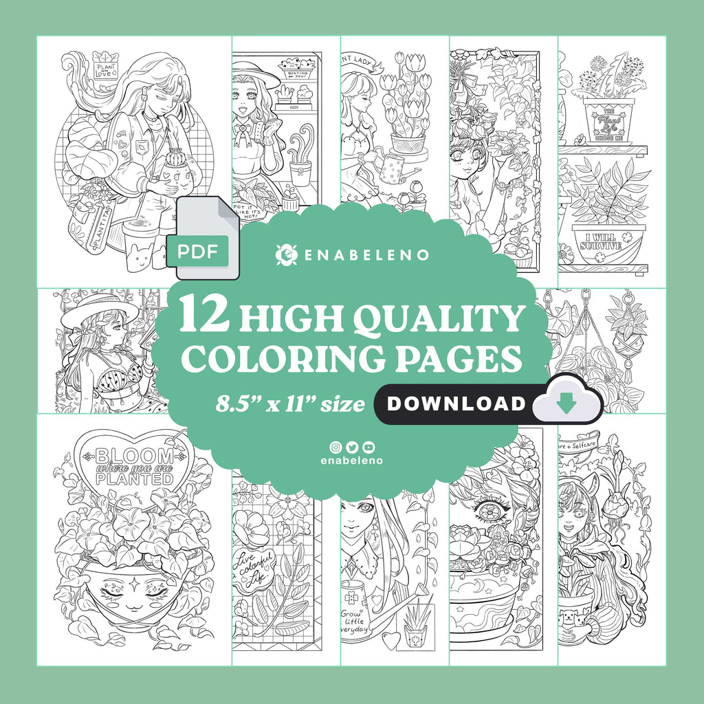 Plantita | Digital Coloring Pages