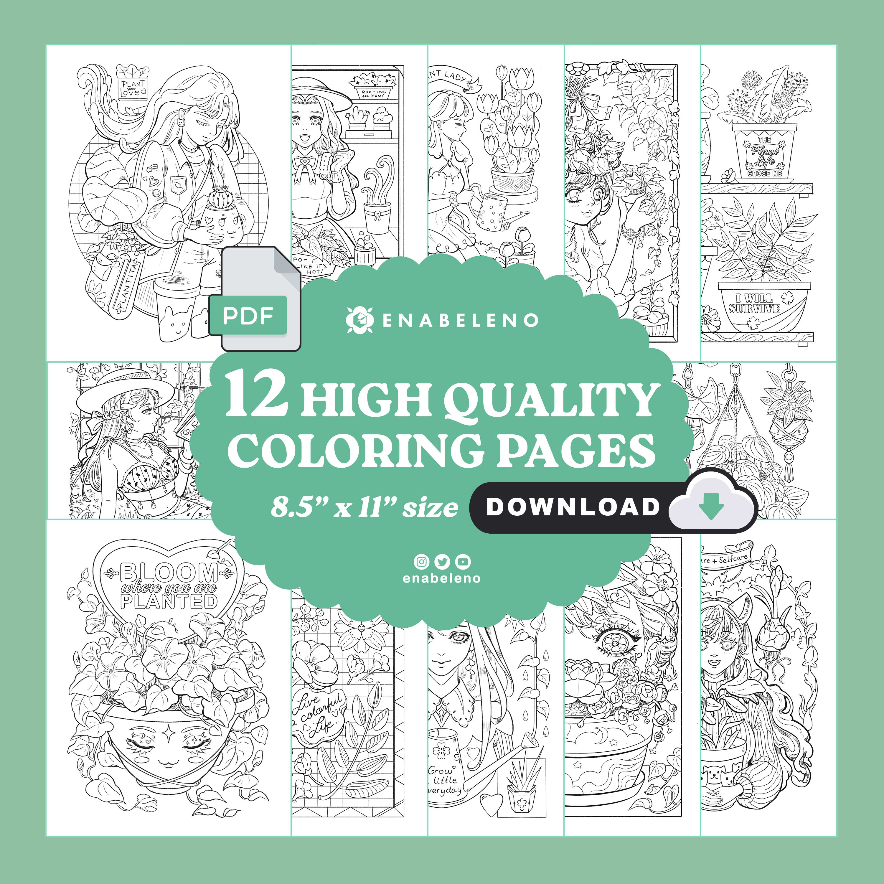 Plantita | Digital Coloring Pages