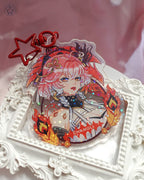 Cute Changli keychain inspired by the game Wuthering Waves. Best double side print keychain gift for Resonators and Kuro Games fans.