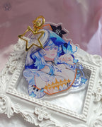 Cute Shorekeeper keychain inspired by the game Wuthering Waves. Best double side print keychain gift for Resonators and Kuro Games fans.