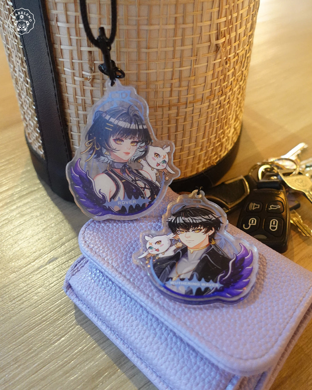 Cute Rover keychains inspired by the game Wuthering Waves. Best double side print keychain gift for Resonators and Kuro Games fans.