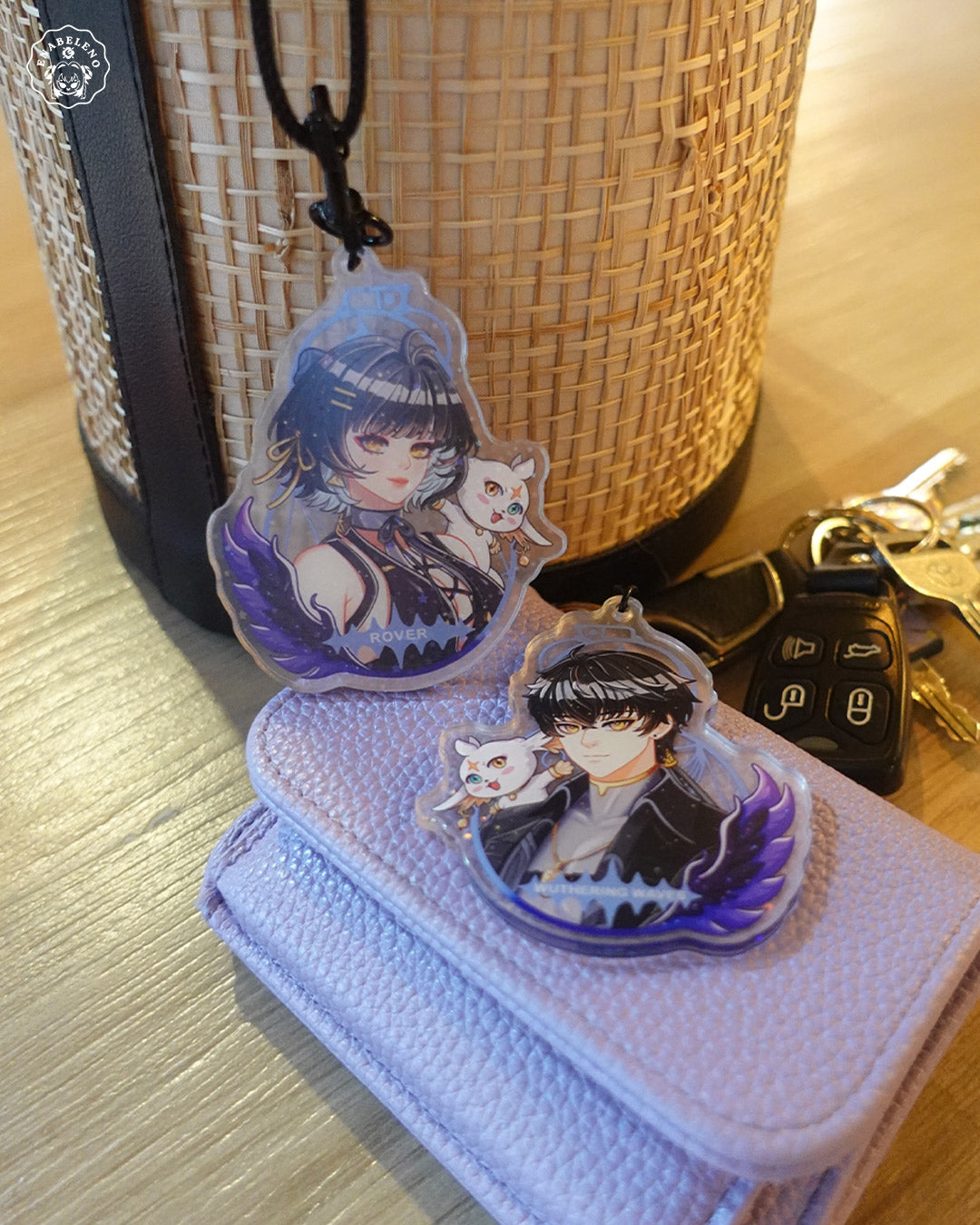 Cute Rover keychains inspired by the game Wuthering Waves. Best double side print keychain gift for Resonators and Kuro Games fans.