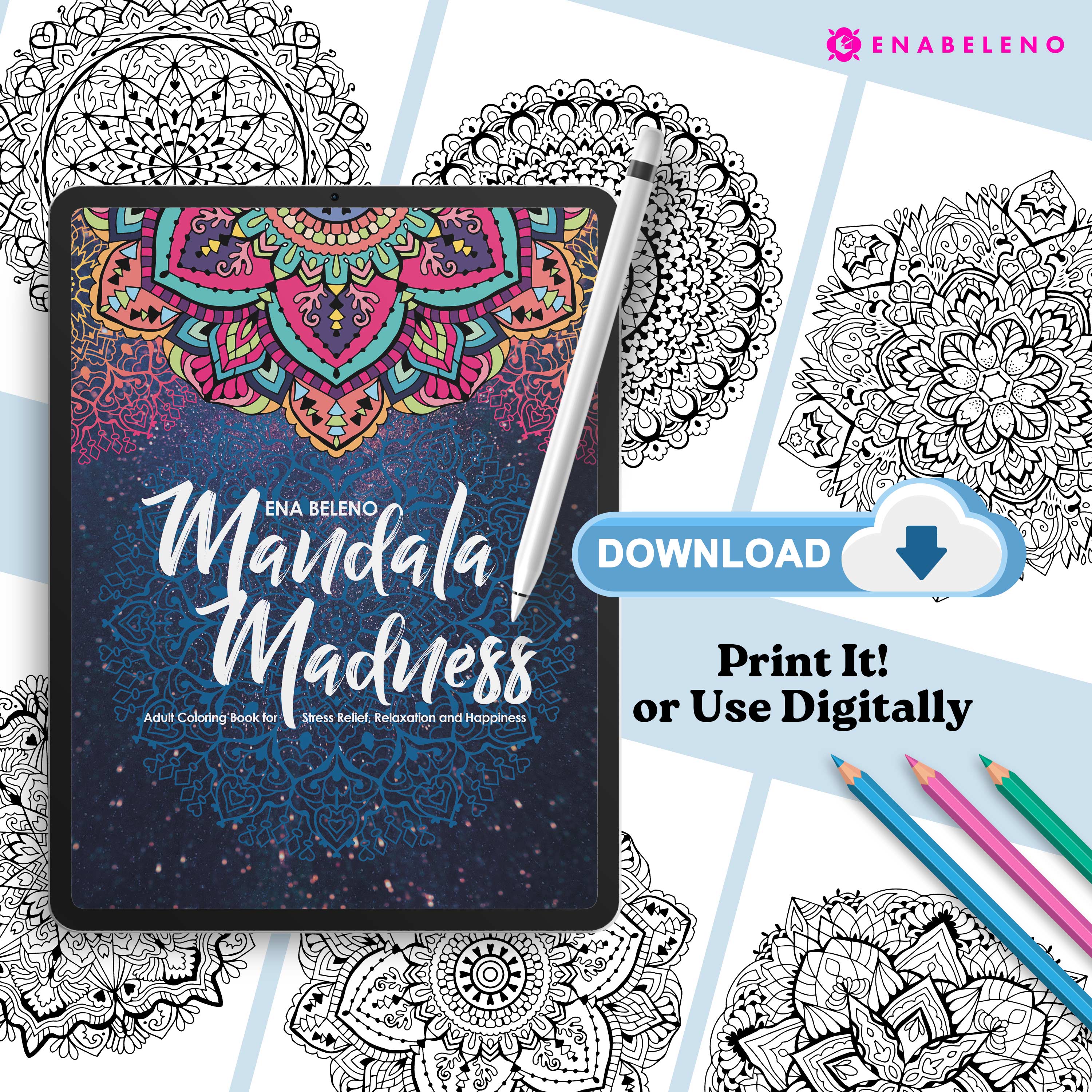 Mandala Madness | Digital Coloring Pages