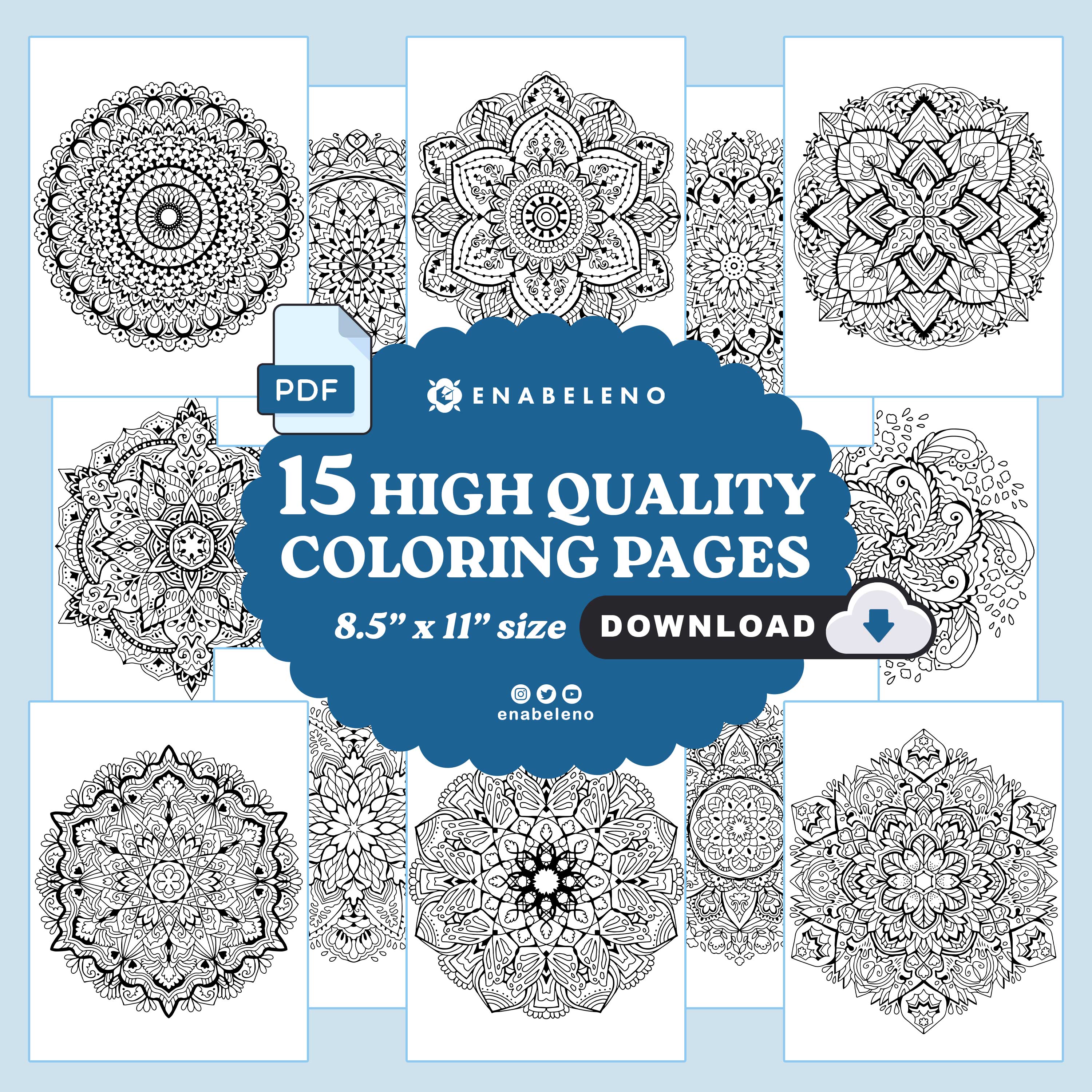 Mandala Madness | Digital Coloring Pages