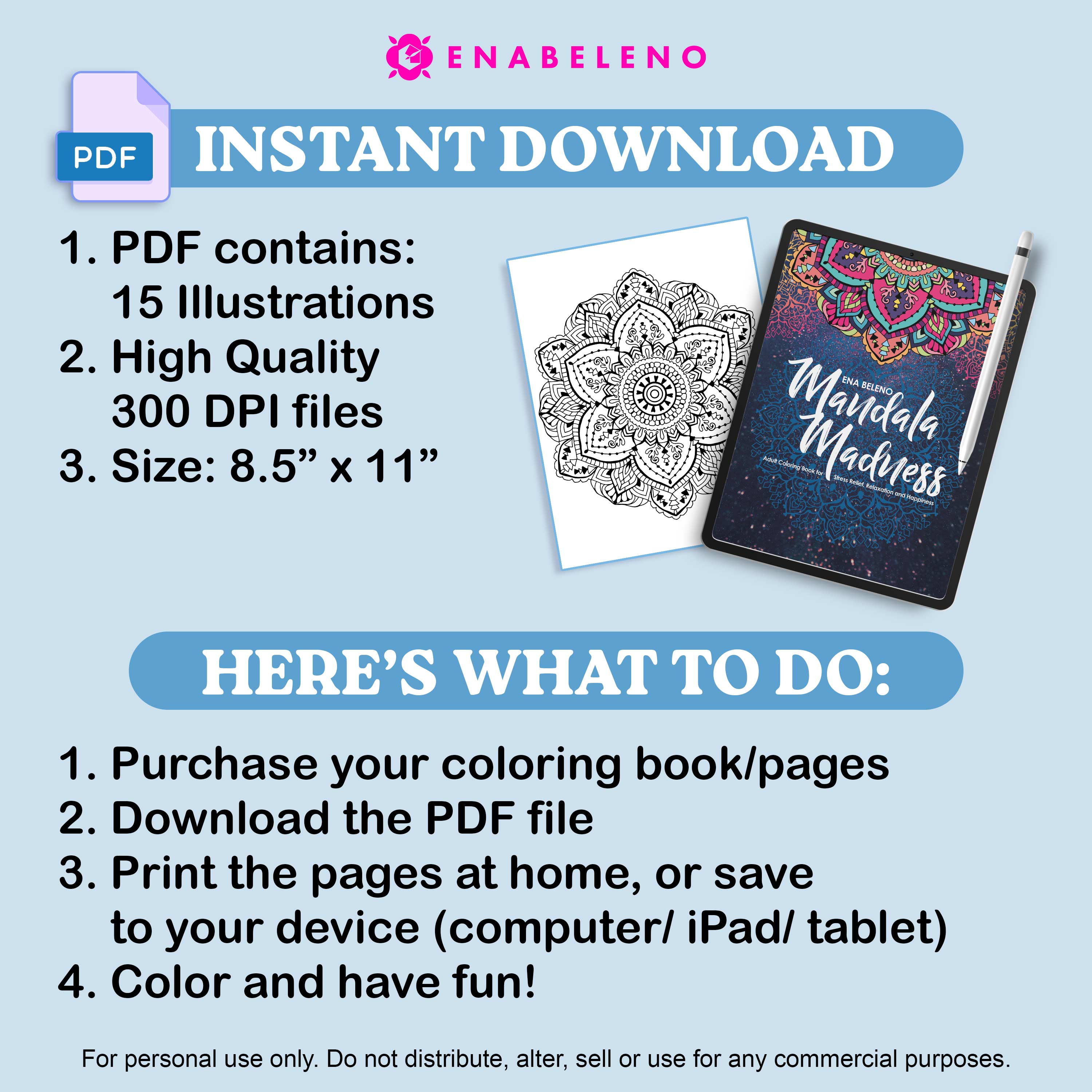 Mandala Madness | Digital Coloring Pages